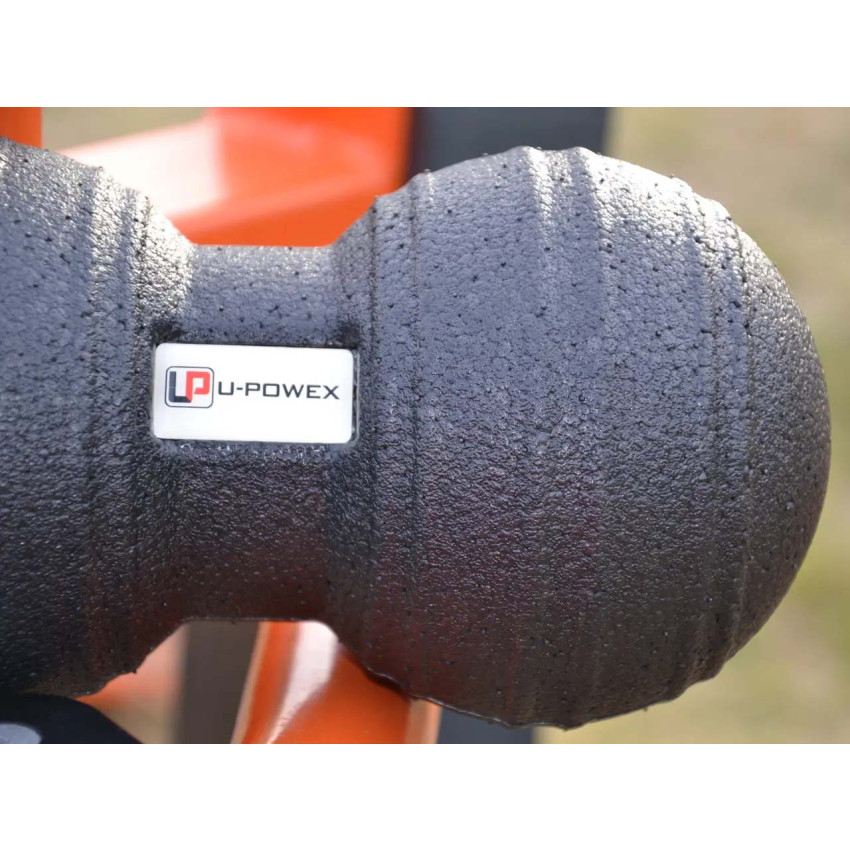 Масажний м'яч подвійний U-POWEX UP_1004 Epp foam peanut ball d8*16 см чорний