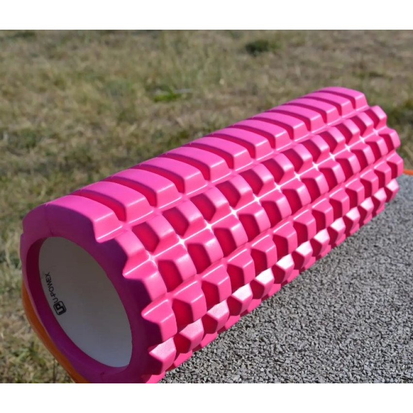 Масажний ролик (роллер) U-POWEX EVA foam roller (33x14см.) Pink