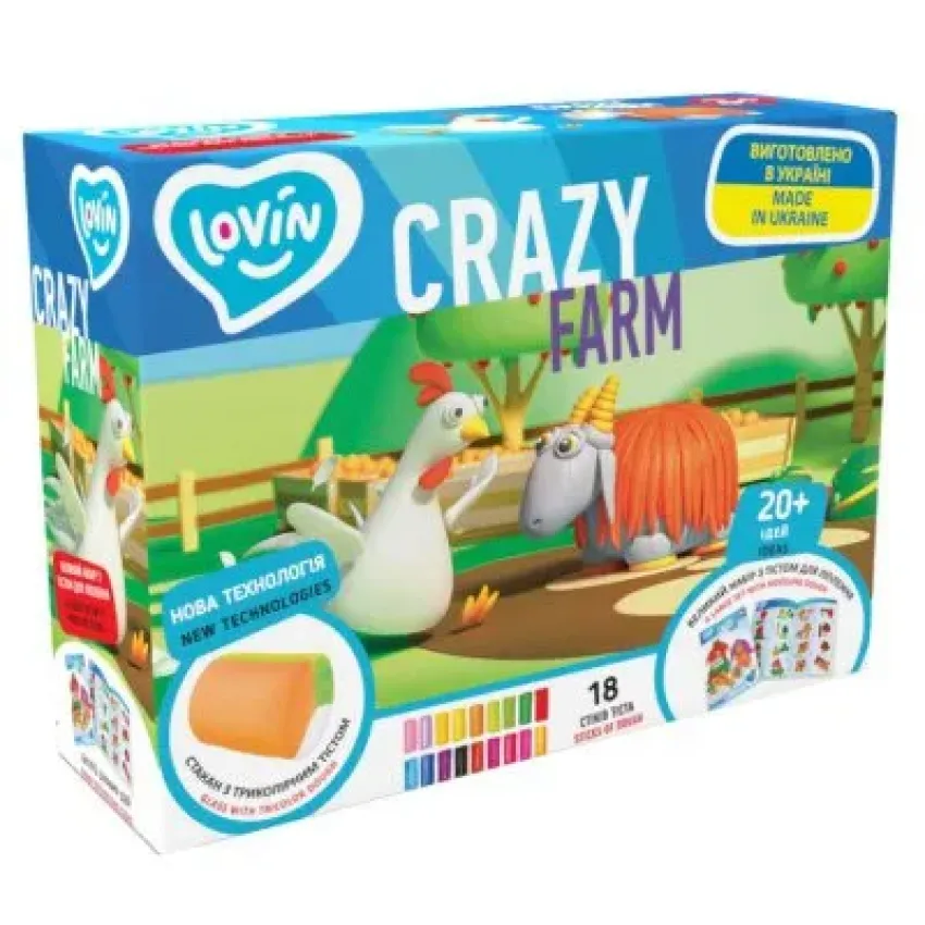 Набір для ліплення з тістом.Crazy Farm