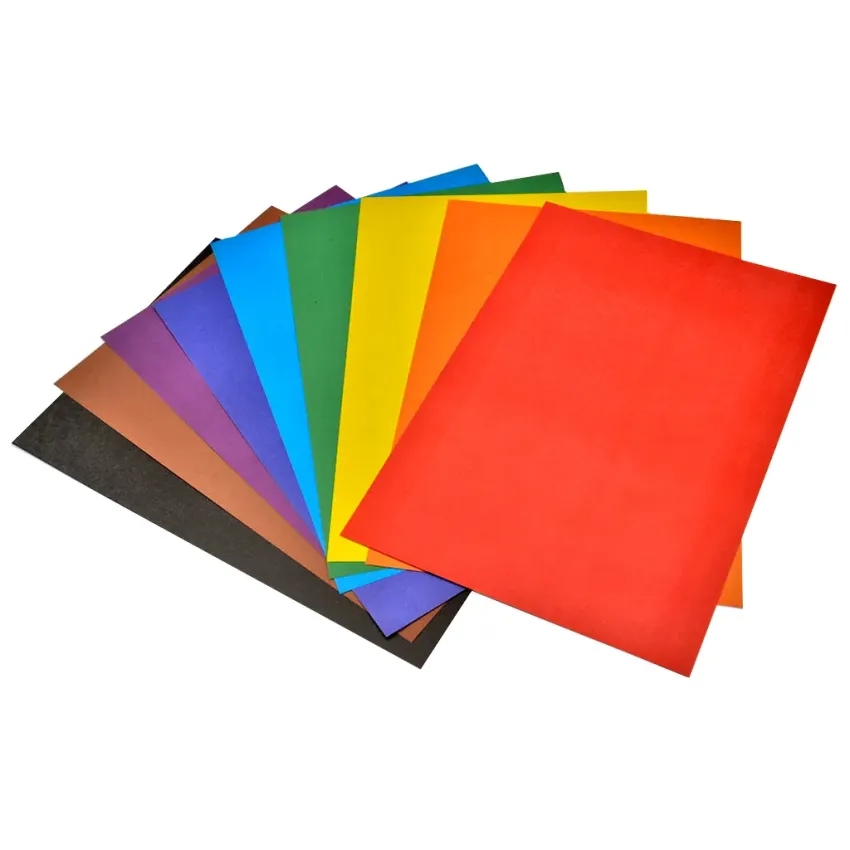 Набір кольорового паперу та картону 9+9 аркушів А4 Zibi 1968