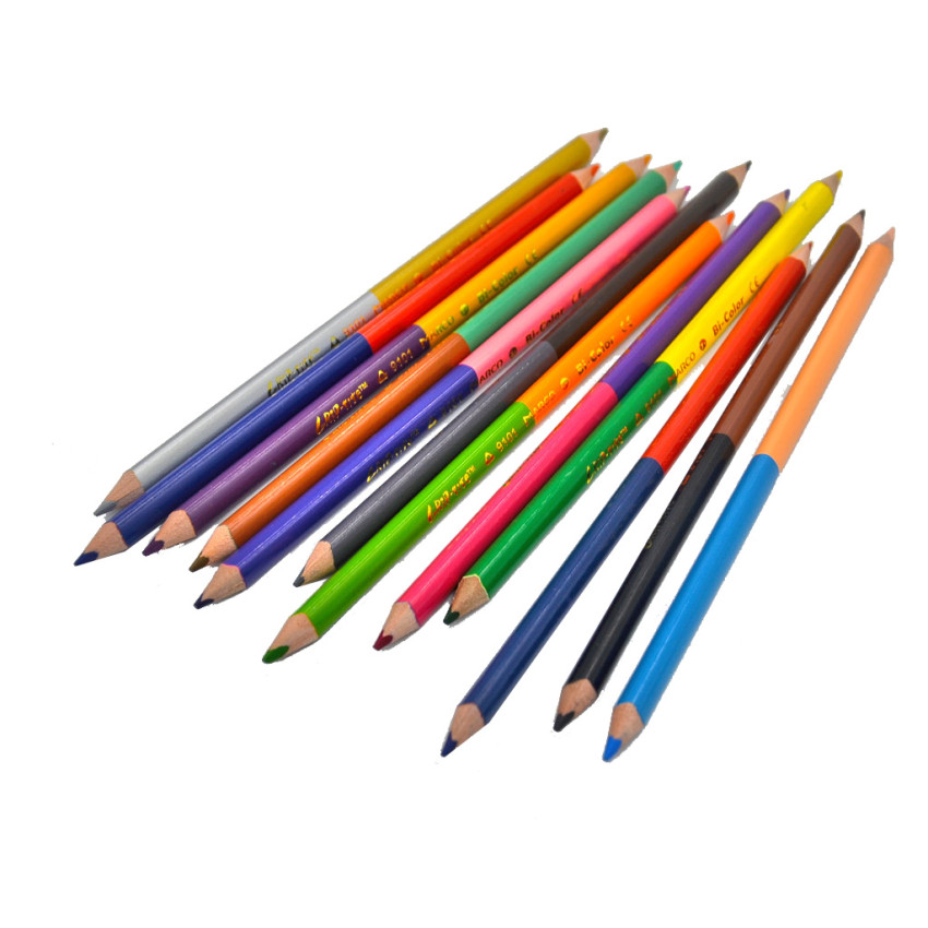 Олівці кольорові 12 штук 24 кольори MARCO 9101-12СВ Crip-rite