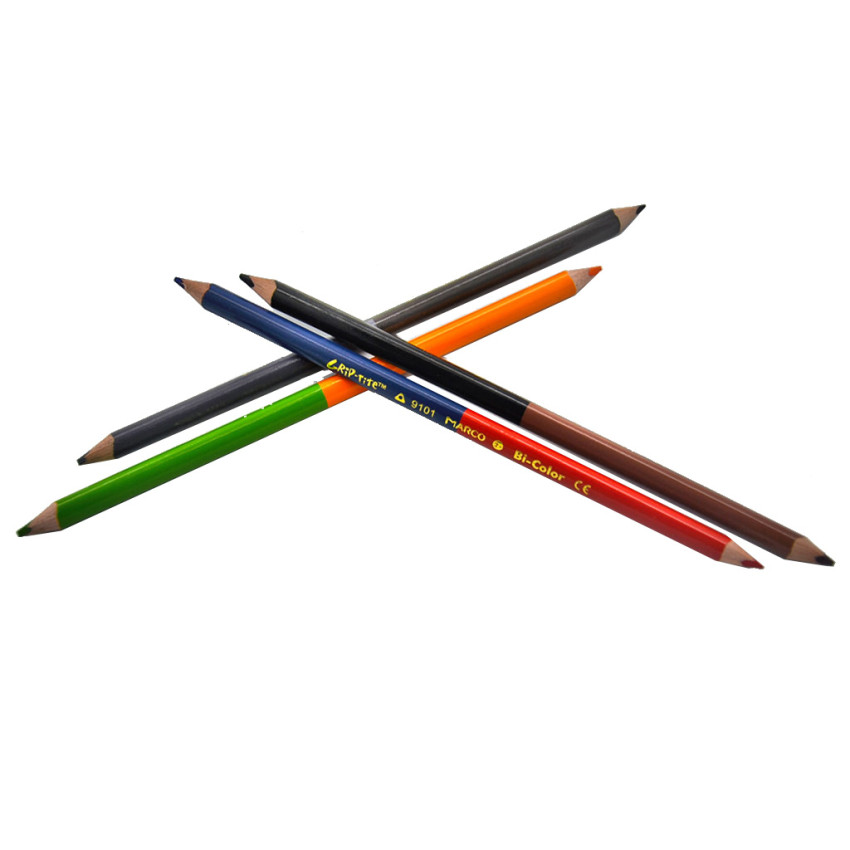 Олівці кольорові 12 штук 24 кольори MARCO 9101-12СВ Crip-rite