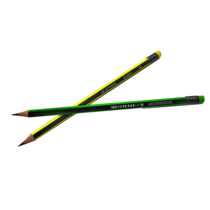 Олівець простий з гумкою Buromax 8508