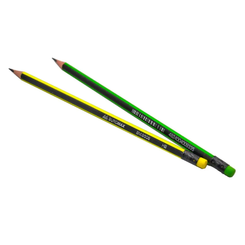 Олівець простий з гумкою Buromax 8508