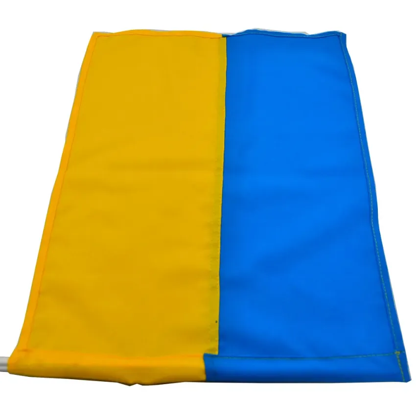 Прапор України для автомобіля 30х45 см (зі штоком) габардин
