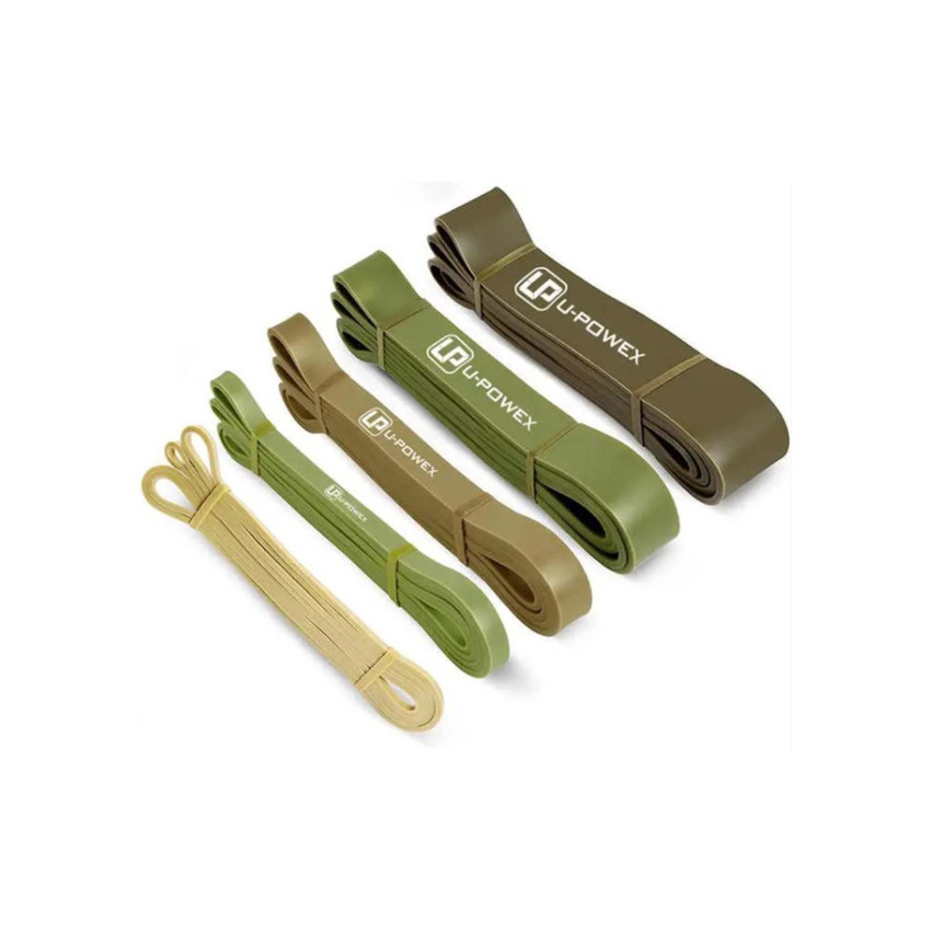 Резинові петлі для тренувань U-POWEX Pull up band set 5шт. (3.6-56.7kg) Olive