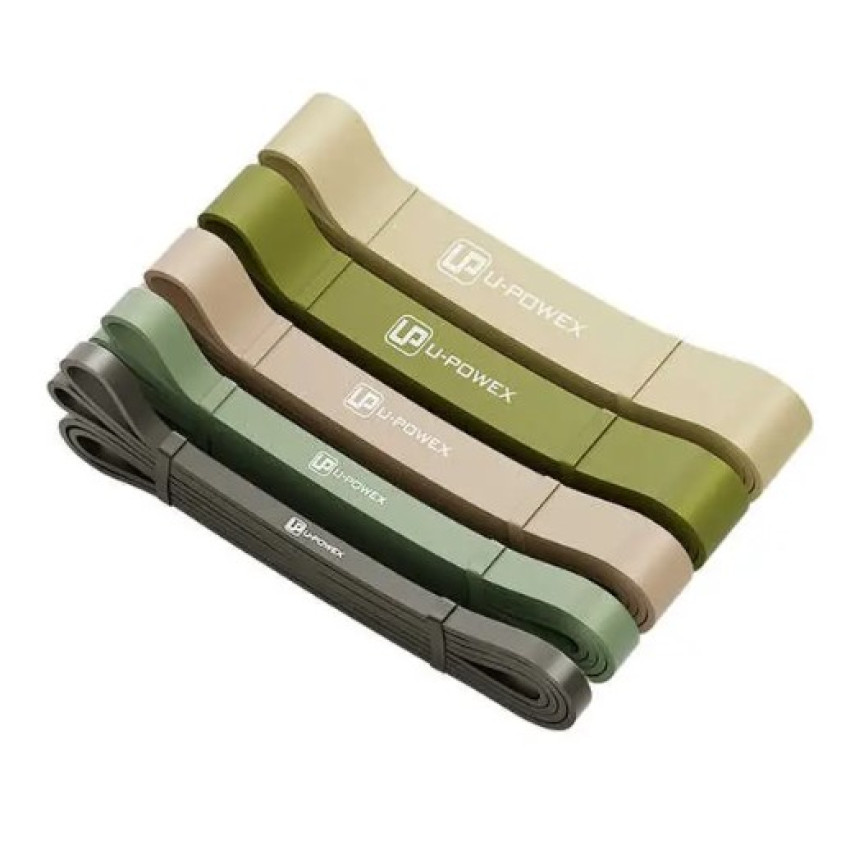 Резинові петлі для тренувань U-POWEX Pull up band set 5шт. (3.6-56.7kg) Olive