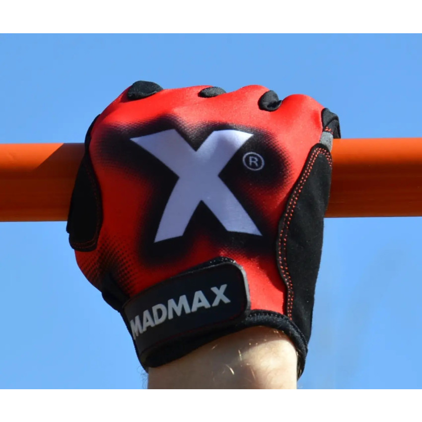 Рукавички для фітнесу MadMax MXG-101 X Gloves Black/Grey/Red M