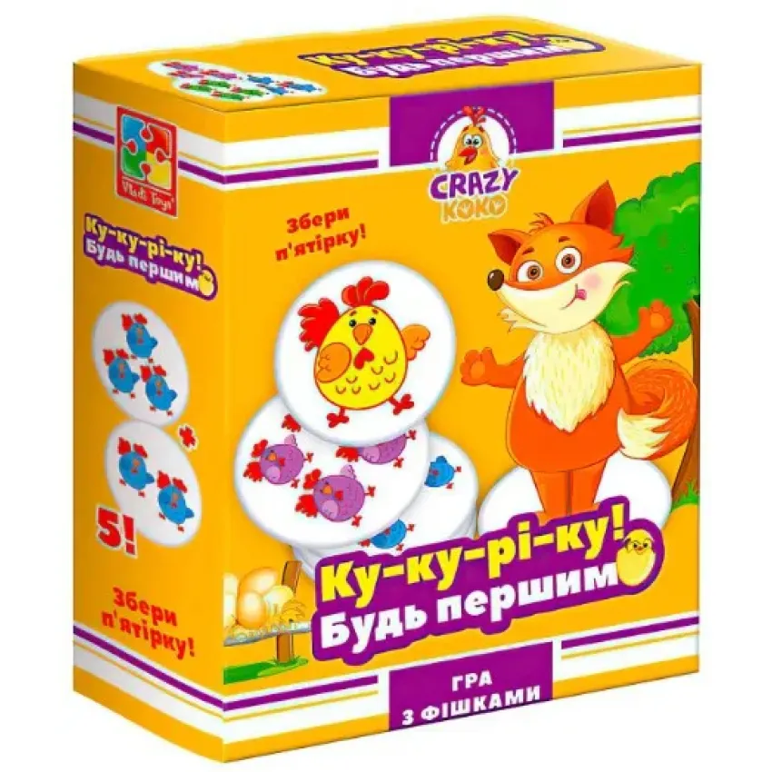 Гра настільна Vladi Toys розважальна Crazy Koko 'Ку-ку-рі-ку' VT8025-08